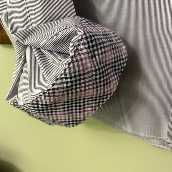 Michaelson's London Filled L/S Button Down Collar Pinstripe Shirt - Picture 4 of 4